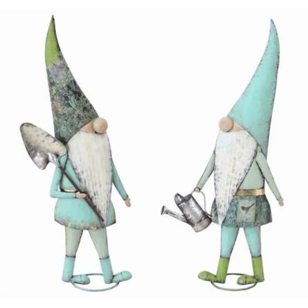 Lot de 2 figurines Lutins en métal H. 71 cm