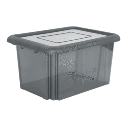 Lot de 2 boîtes de rangement FUNNY BOX - 55 L - Gris Acidulé