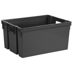 Lot de 6 bacs de manutention 50 L - Gris