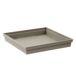 Soucoupe Carrée TOSCANE 26,7 cm pour Pot TOSCANE 32 cm - Taupe