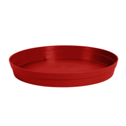 Soucoupe Ronde TOSCANE Ø 28 cm pour Pot TOSCANE Ø 40 cm - Rouge Rubis