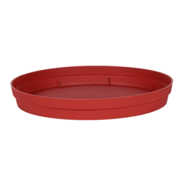 Soucoupe Ronde TOSCANE Ø 22,5 cm pour Pot TOSCANE Ø 30 cm - Rouge Rubis