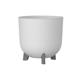 Cache-pot à pied IRIS Ø 25 cm – 8,8 L - Blanc Ivoire