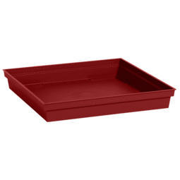 Soucoupe Carrée TOSCANE 26,7 cm pour Pot TOSCANE 32 cm - Rouge Rubis