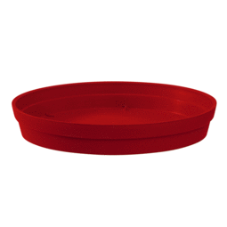 Soucoupe Ronde TOSCANE Ø 22,5 cm pour Pot TOSCANE Ø 30 cm - Rouge Rubis