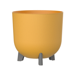 Cache-pot à pieds IRIS Ø 30 cm – 15 L - Jaune Curcuma