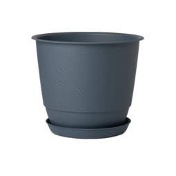 Pot Rond JOY Ø 50 cm avec soucoupe – 49,8 L - Bleu Jean