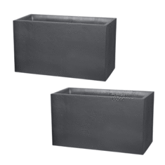 Lot de 2 Jardinières Murets VOLCANIA – 116 L