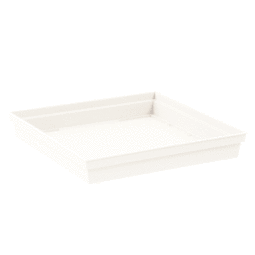 Soucoupe Carrée TOSCANE 26,7 cm pour Pot TOSCANE 32 cm - Blanc