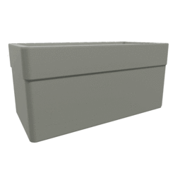 Jardinière CAREL 80 cm avec roulettes - 63 L - Taupe