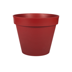 Pot Rond TOSCANE Ø 50 cm - 43 L - Rouge Rubis