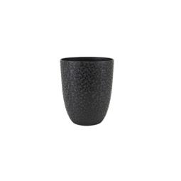 Cache-pot d’intérieur Rond OPALE Ø 12,5 cm spécial orchidées – 1,3 L - Noir