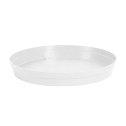 Soucoupe Ronde TOSCANE Ø 28 cm pour Pot TOSCANE Ø 40 cm - Blanc