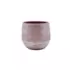 Cache-pot en céramique émaillée JADOR Ø 13 cm - 1,73 L - Bordeaux métallisé