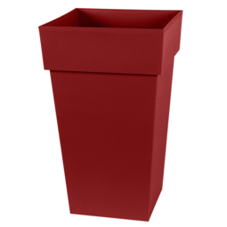 Pot Carré TOSCANE XXL  43 cm - 98 L - Rouge Rubis