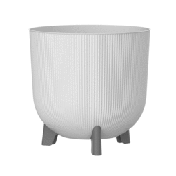 Cache-pot à pieds IRIS Ø 30 cm – 15 L - Blanc Ivoire