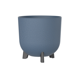 Cache-pot à pied IRIS Ø 25 cm – 8,8 L - Bleu Jean