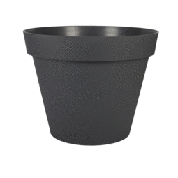 Pot Rond TOSCANE Ø 60 cm - 76 L - Gris Anthracite