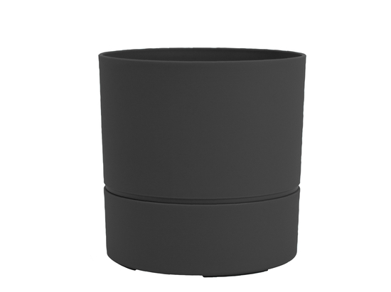 Coprivaso EDA Opale Per Orchidee – Ø12,5 Cm, Nero, Produzione Francese, Design Sfaccettato