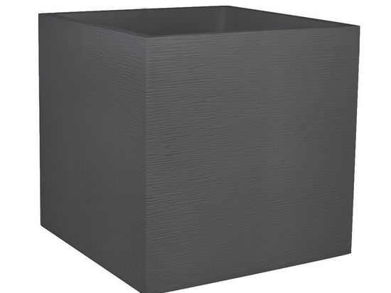 Photophore Carré Candelita Anthracite 20x20x29 Cm - Déco Intérieur/Extérieur, En Fibre De Verre, Verre Amovible